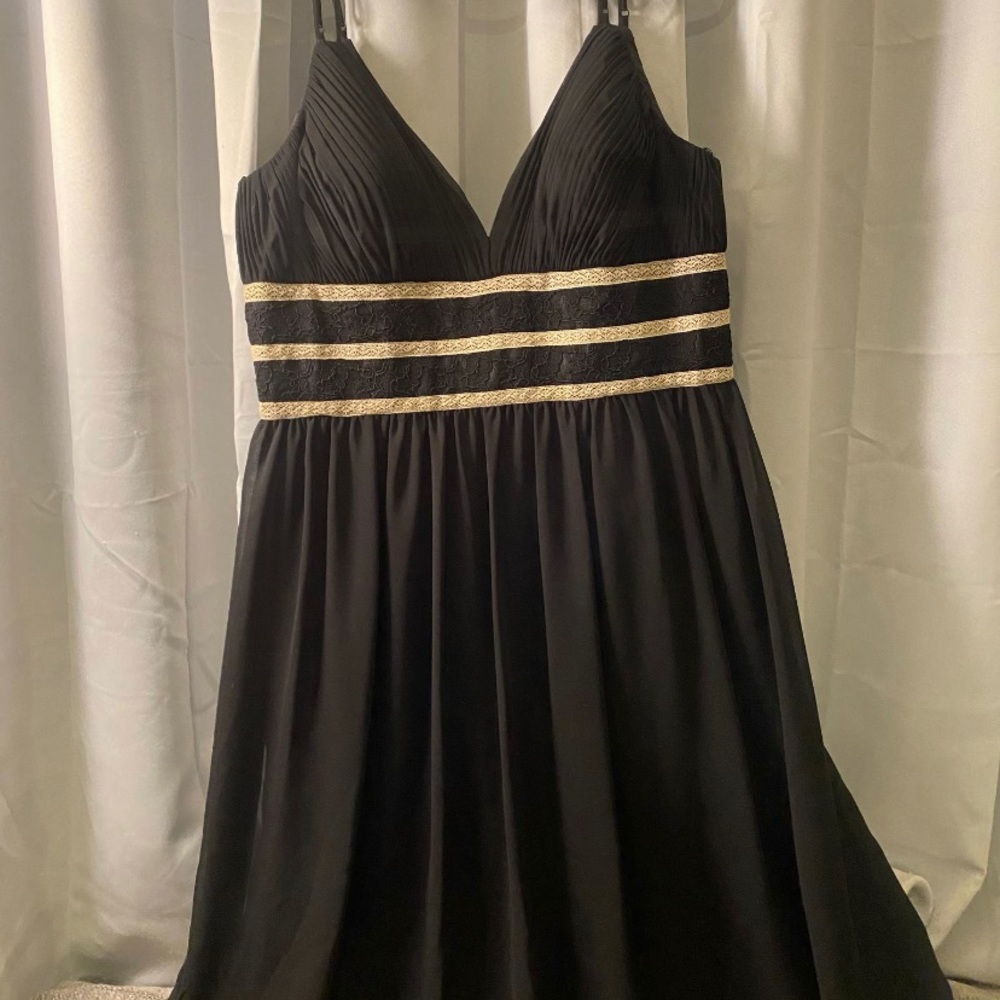 Black overlay with lace cocktail dress - White House Black Market .